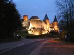 Schloss Bourscheid (Luxemburg) by night.