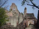 die Hochburg bei Emmendingen/Baden,  im Innenbereich-seit Jahren Sicherungs-und Sanierungsarbeiten  damit die grte Anlage dieser Art in Sd-Baden begehbar   fr Touristen bleibt,  April 2010