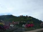 Schlo Eberstein bei Gernsbach im Schwarzwald,  liegt 130m hoch ber der Murg, 1272 erstmals erwhnt, heute Hotel und Restaurant,  Aug.2010