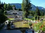 Schlo Linderhof, Blick zum Venustempel, Aug.2006