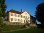 Schlo Brgeln in der Abendsonne, in wunderbarer Lage im Sdschwarzwald, von Bagnato erbaut 1762-64, Sept.2011