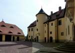 Bad Lauchstedt, Blick in den Innenhof des Schloes, Mai 2012