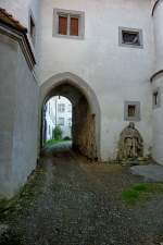 Scheer, Torhaus und Eingang zum Schlohof, Aug.2012