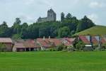 Waldburg, Blick zum Ort und zur Burg von Norden, Aug.2012