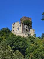 Waldkirch, die frisch sanierte Ruine der Kastelburg, seit dem Dreiigjhrigen Krieg zerstrt, Sept.2013