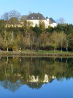 Deutschland, Rheinland-Pfalz, Landkreis Trier-Saarburg, das Schloss Thorn ist eine zum Schloss umgewandelte ehemalige Burganlage innerhalb des gleichnamigen Ortsteiles Schloss Thorn.