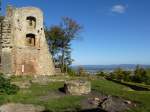 Ruine Schneeburg, Blick in Richtung Nord-Ost auf Freiburg, Okt.2014