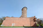 Die imposanten Burganlage auf dem Wawelhgel in Krakau.