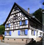 Hecklingen, fein restauriertes Fachwerkhaus in der Dorfstrae, Juli 2022