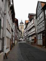 Alsfeld in Hessen, mittelalterliches Flair und viel Fachwerk, Mai 2005 