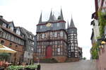 Rathaus von Frankenberg / Eder, das Zehntürmige spätgotische Fachwerkrathaus zwischen Ober .- und Untermarkt entstand in den Jahren 1509 – 1513.