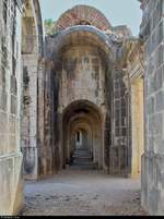 Altes Gemuer im Castell de Sant Ferran in Figueres (E), das grte Bauwerk Kataloniens und die grte Festung Europas aus dem 18.