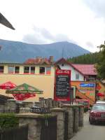 Blick von Krummhbel zur Schneekoppe, Sommer 2004 im polnischen Riesengebirge      Polen/Niederschlesien/Karpacz