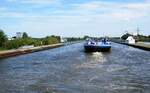 Passage der Trogbrcke bei Minden am 03.08.2022.