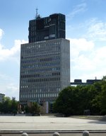 Ljubljana, Brohochhaus am Platz der Republik, beherbergt u.a.