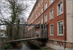 Moderne Architektur in Basel -    Ein altes Fabrikgebude wurde 1977/80 zur Jugendherberge umgebaut.