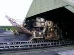 Eine Maschine fr das Umschichten von Kohlen auf einem Lagerplatz des Bergwerks Auguste Victoria 3/7 in Marl beim Tag der offenen Tr am 9.