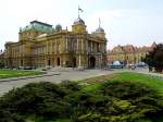 Kroatisches-Nationaltheater in Zagreb, wurde von den Wiener Architekten Fellner undHelmer entworfen, und im Jahr 1895 bezogen; 130420