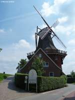 Jork-Borstel im Alten Land: Galerie-Holländer-Windmühle  Aurora  (Juli 2014)