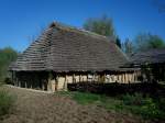 Vrstetten im LK Emmendingen, das Alamannenmuseum, das archologische Museum wurde 2009 erffnet, hier die Rekonstruktion eines Wohnstallhauses, April 2011