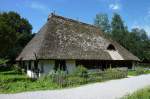 Gutach, im Freilichtmuseum steht dieses Bauernhaus aus dem Hotzenwald, erbaut 1756, Juli 2012