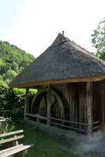 Gutach, eine historische Hanfreibe im Freilichtmuseum Vogtsbauernhof, Juli 2012