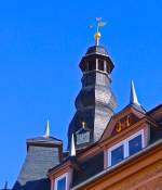 Turm der Allerheiligenkirche, die als Galerie zur Museumsmeile in Mhlhausen/Thr gehrt.