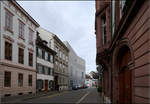 Moderne Architektur in Basel -    Annherung an das Kunstmuseum aus der St.