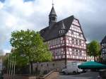 Homberg/Ohm,  Kleinstad in Hessen mit prchtigem  Fachwerkrathaus von 1539,  Mai 2005