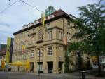 Schramberg im Schwarzwald,  das neue Rathaus  von 1907-13 geplant und erbaut, Architekten waren Biehl+Wolz aus Stuttgart, die astronomische Turmuhr stammt von der Firma Hrz aus Ulm,   Aug.2010  