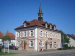 Rust in der Ortenau,  das alte Rathaus, 1844-45 erbaut, 1892 wurde der Uhr-und Glockenturm aufgesetzt, der bereits 762 urkundlich erwhnte Ort ist heute staatlich anerkannter Erholungsort und weithin