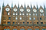 Das Wahrzeichen von Stralsund: das Rathaus am Alten Markt.