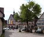 Dornstetten, Blick von der Martinskirche zum Rathaus, Sept.2017