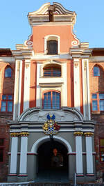 Ein Portal am Rathaus von Stralsund.