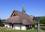 Siensbach, die katholische Kirche St.Martin, 1986-88 erbaut, Juli 2022