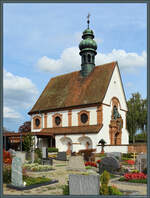 Die Friedhofskapelle von Riegel am Kaiserstuhl wurde 1904 - 1907 erbaut und steht seit 2014 unter Denkmalschutz.