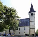 Müllheim in Baden, die Kirche St.Martin ist ein eingetragenes Kulturdenkmal, der Turm stammt aus dem 12.Jahrhundert, heute für Konzerte und öffentliche Veranstaltungen genutzt,