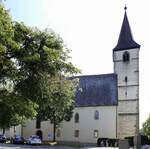 Mllheim in Baden, die Kirche St.Martin ist ein eingetragenes Kulturdenkmal, der Turm stammt aus dem 12.Jahrhundert, heute fr Konzerte und ffentliche Veranstaltungen genutzt,