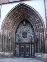 Hansestadt Stralsund,  Eingangsportal der Nikolaikirche, Juli 2006