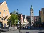 Schwandorf in der Oberpfalz/Bayern,  Marktplatz mit Jakobskirche von 1400,  2007