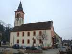 Sulzburg im Markgrflerland,  Stadtkirche von 1835,  beherbergt das Landesbergbaumuseum,  Feb.2010