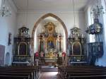 Umkirch bei Freiburg,  Pfarrkirche mit barocker Ausstattung,  April 2010