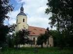 Wenig bei Torgau,  die am Internationalen Elbradweg gelegene Kirche wurde 2003 als 1.Radfahrerkirche Deutschlands erffnet,  Juni 2010