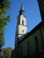 Zell am Harmersbach, Wallfahrtskirche  Maria zu den Ketten , die mehrmals erweiterte Kirche stammt von 1480 und vereint Baustile von Gotik, Barock und Neobarock, Okt.2010