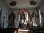 Zell am Harmersbach, die Wallfahrtskirche  Maria zu den Ketten , mit gotischem Altarraum, Okt.2010