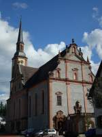 Ettenheimmnster, die Pfarrkirche St.Landelin ist die geweihte alte Wallfahrtskirche des Klosters, 1686-1704 erbaut zhlt sie zu den schnsten Barockkirchen am Oberrhein, Okt.2010