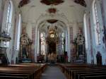 Ettenheim, der barocke Innenraum der Stadtpfarrkirche St.Bartholomus, Mai 2010