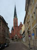 Altenburg in Thringen, die Brderkirche, gebaut 1902-05, geht auf die Franziskaner zurck, die dort im 13.Jahrhundert ein Kloster hatten, Juni 2010