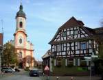 Riegel am Kaiserstuhl, die Barockkirche, Okt.2007