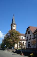 Lahr-Reichenbach, die kath.Kirche im neoromanischen Stil, erbaut 1846-48, Okt.2010